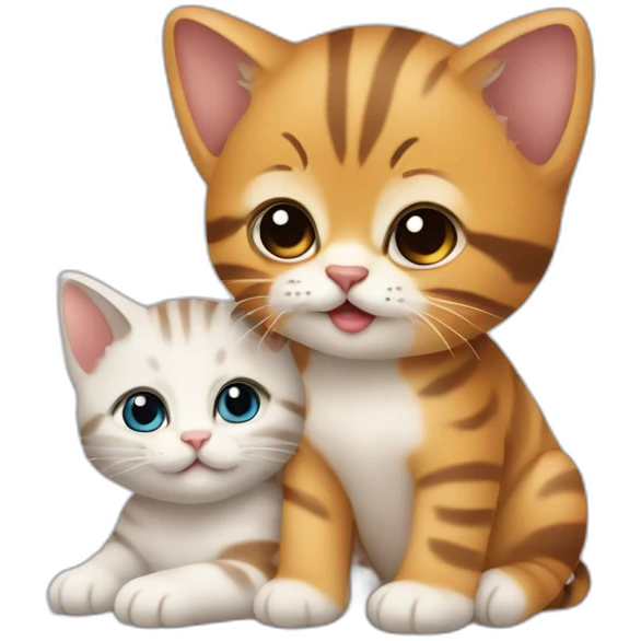 Bébé sur un chat emoji