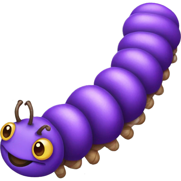 purple caterpillar emoji