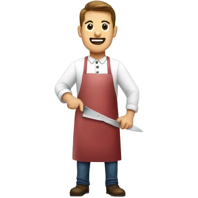 Butcher cutting meat emoji