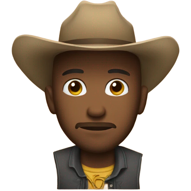 The cowboy emoji, but sad instead of smiling emoji