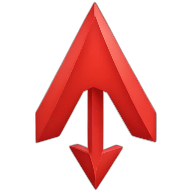 red downward arrow emoji