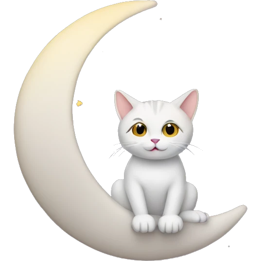 CAT sitting on moon emoji