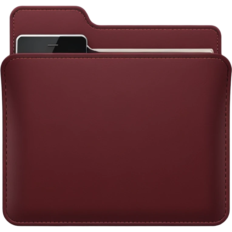 create a dark maroon folder emoji simple with transparent background emoji