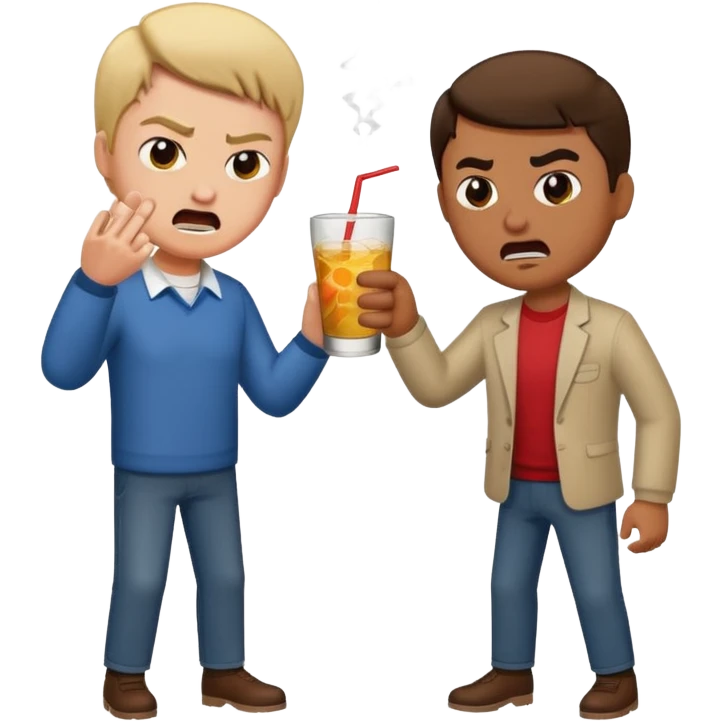 Drinking but slapping someone  emoji