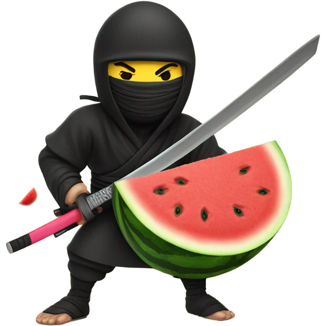 Ninja eating watermelon  emoji