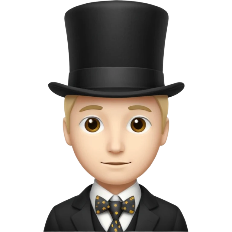 Man in top hat & tie emoji