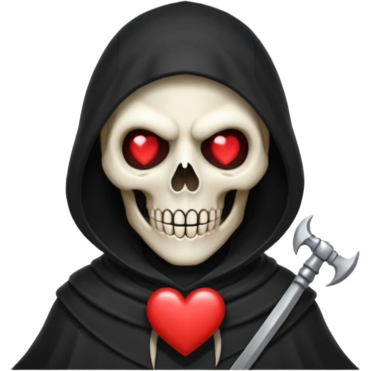 cute reaper portrait with heart eyes  emoji