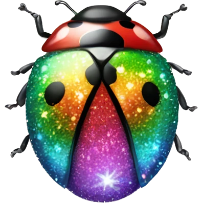rainbow sparkle ladybug  emoji