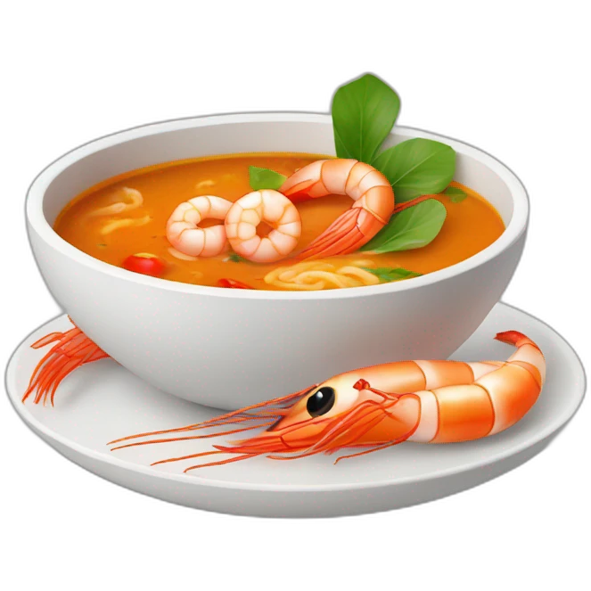 tom yam with shrimps emoji