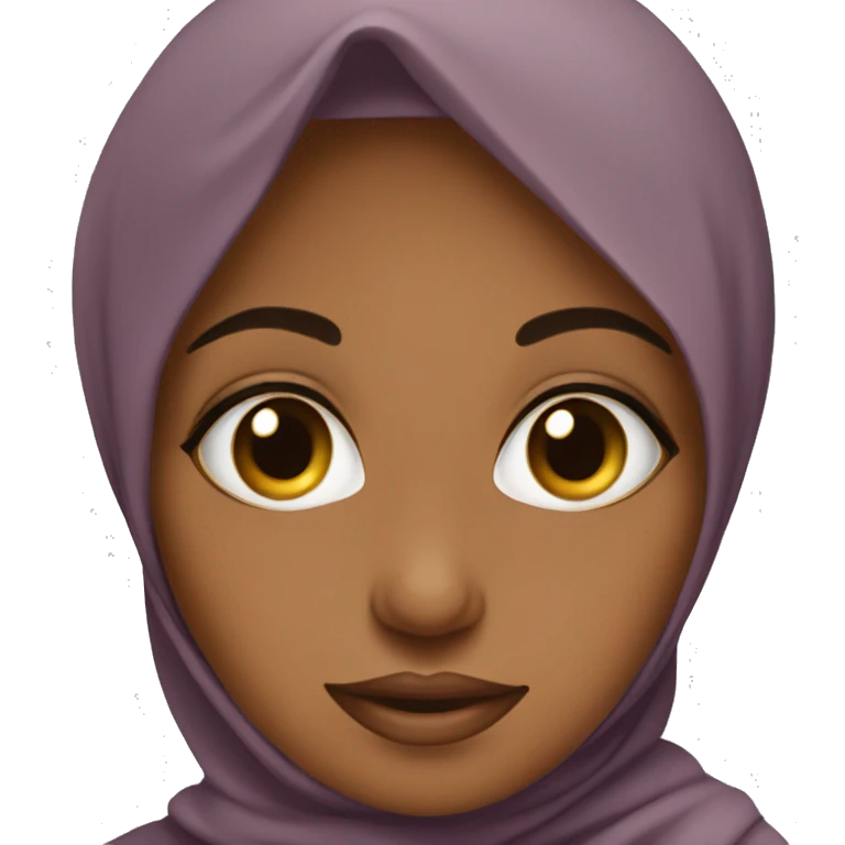 African muslimah eye roll  emoji