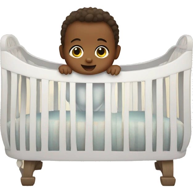 Baby in a giant crib emoji