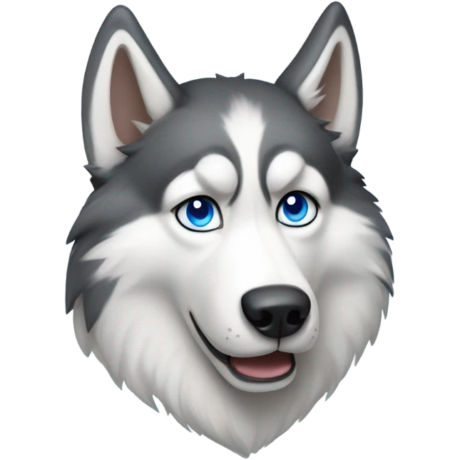 Stubborn husky  emoji