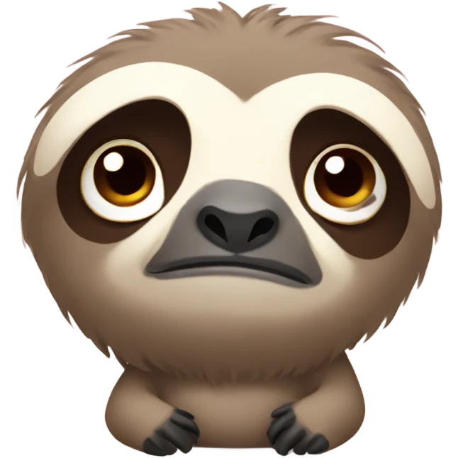 Grumpy cute sloth  emoji