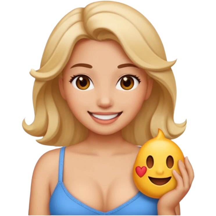 This emoji 😛 in womens breast emoji