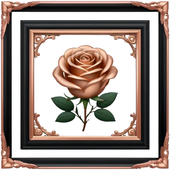  victoian square rose gold frame emoji