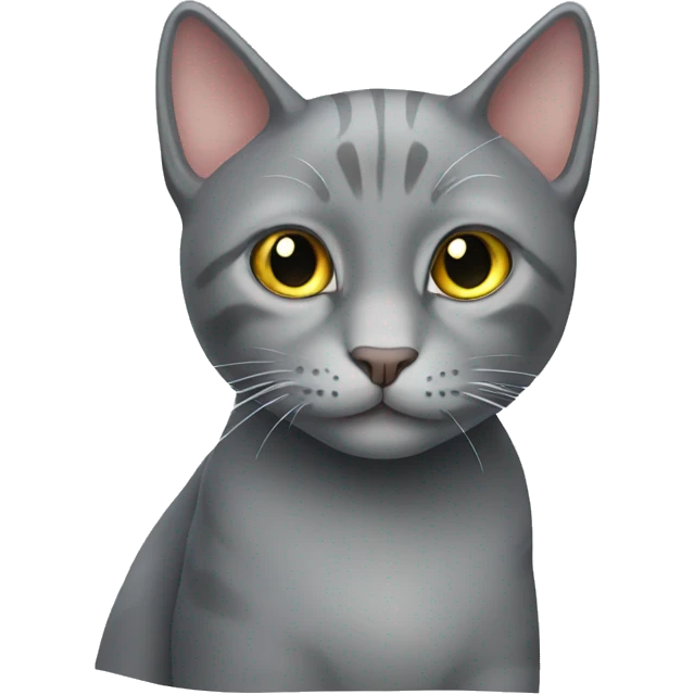 Gray cat emoji