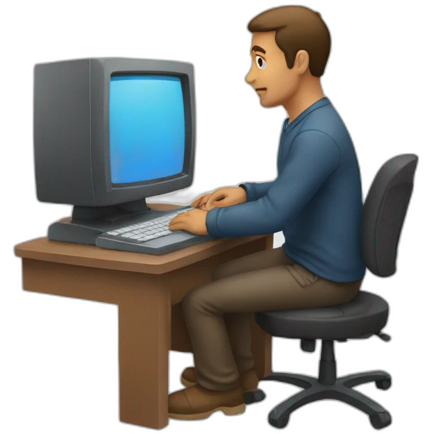 man at the computer emoji