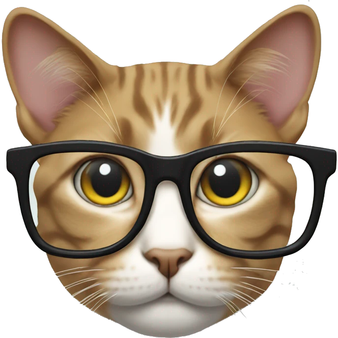 Cat with glasses emoji