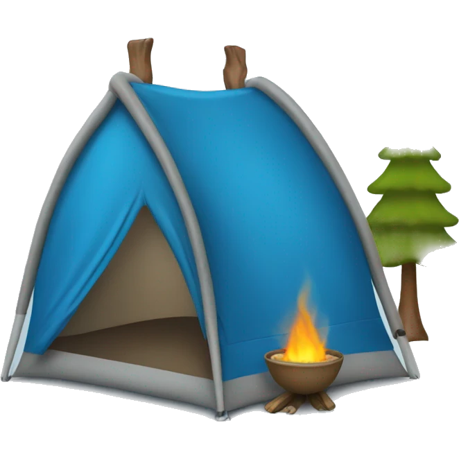 Blue tent camping emoji