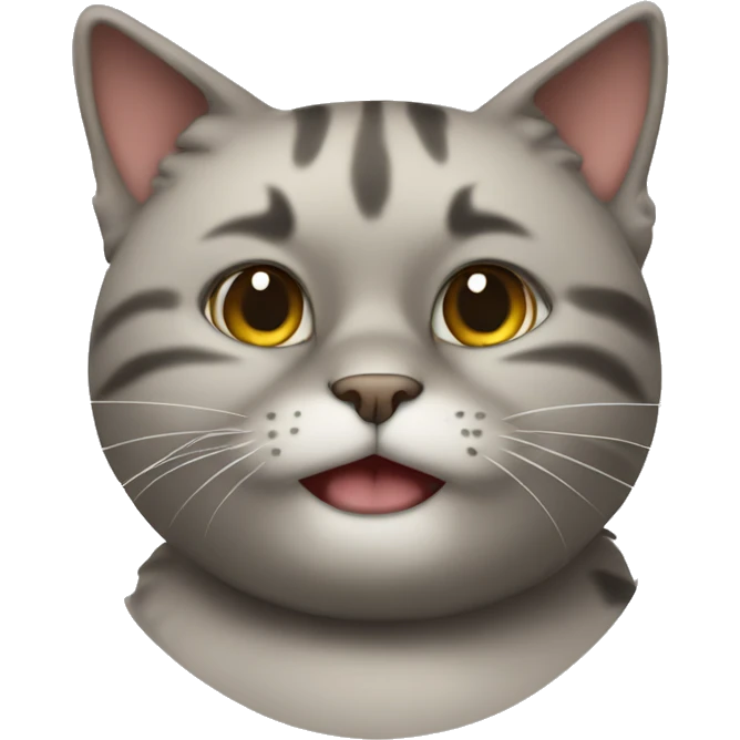 A fat kitty with its tummy exposed emoji