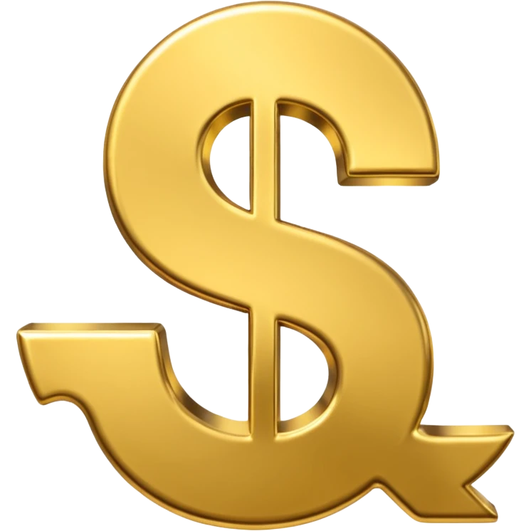 Symbole de currency en or en forme de lettre F précise, seul, 3D, brillant, style emoji simple et lisible sur fond uni. pas une autre lettre

Fcoins emoji