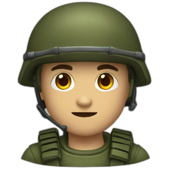 Diablo con casco militar emoji
