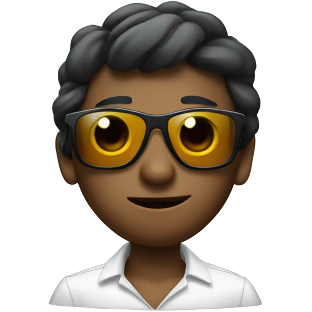 A bean wearing sunglasses emoji