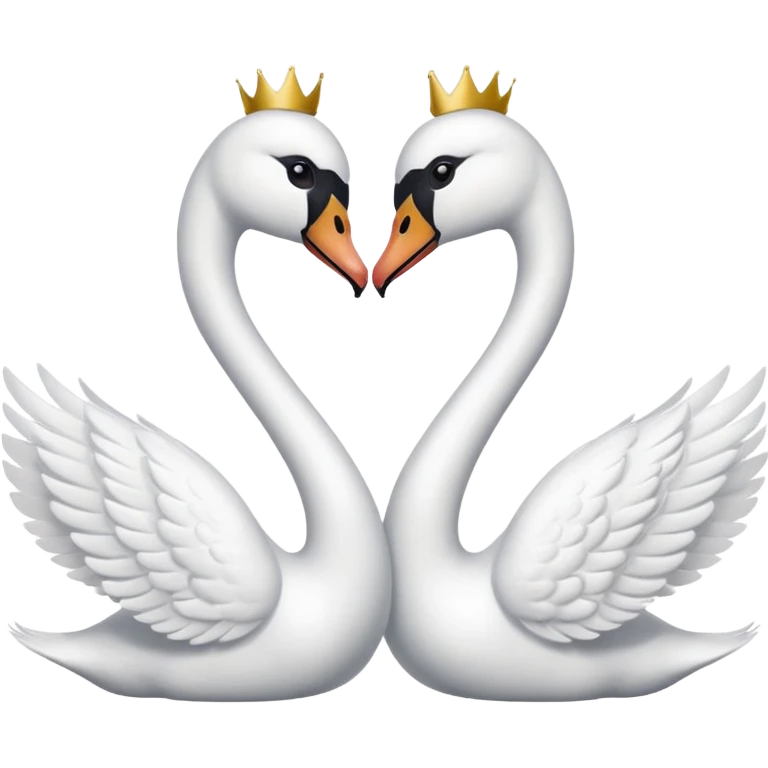 Two swan making a heart 💗 emoji emoji
