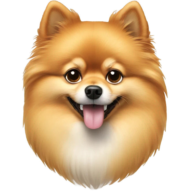 Pomeranian dog drinking   emoji