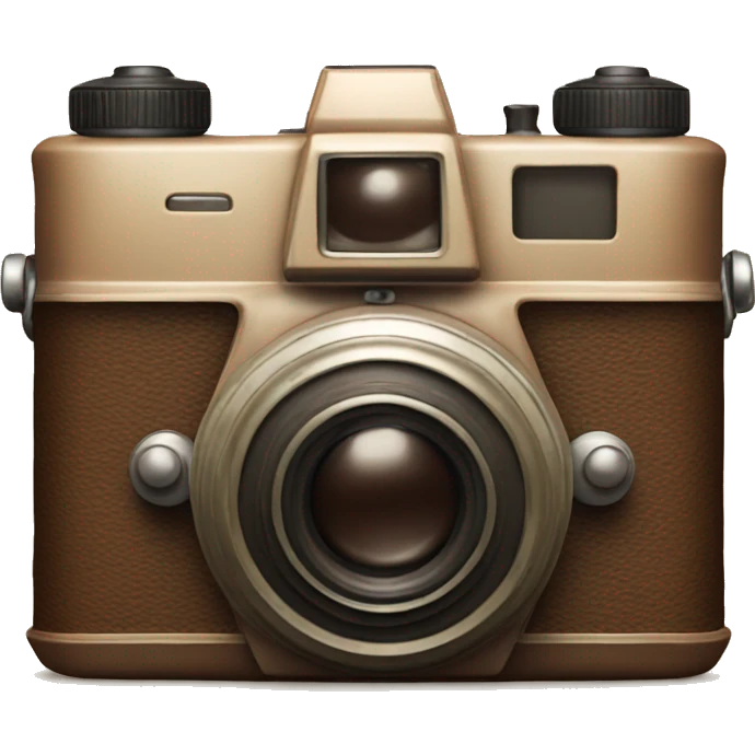 Vintage Camera: A retro camera in brown tones, ideal for giving that nostalgic, artsy feel. emoji