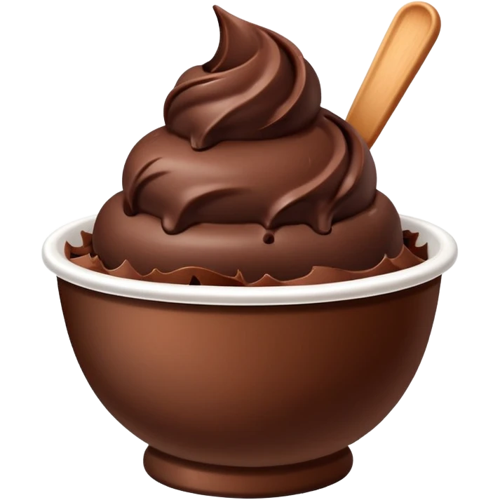 choclate icecream in bowl emoji