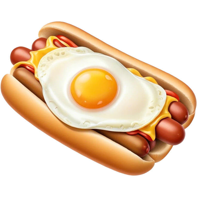 hot dog with egg  emoji