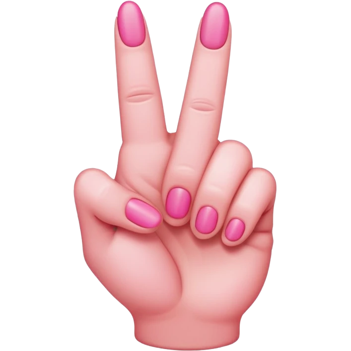 Pink middle finger emoji