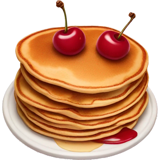 Cherry red pancakes emoji