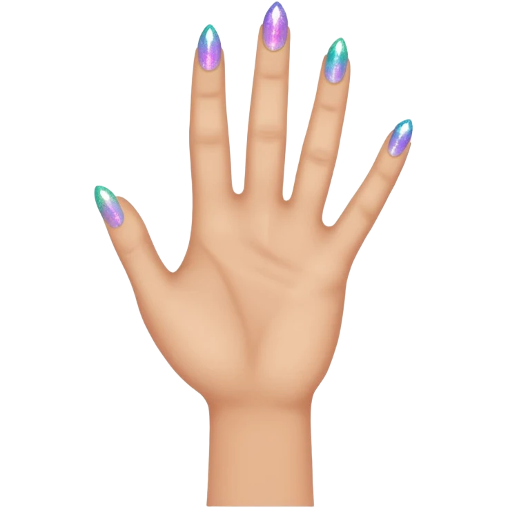 hand silhouette with small sparkles around emoji