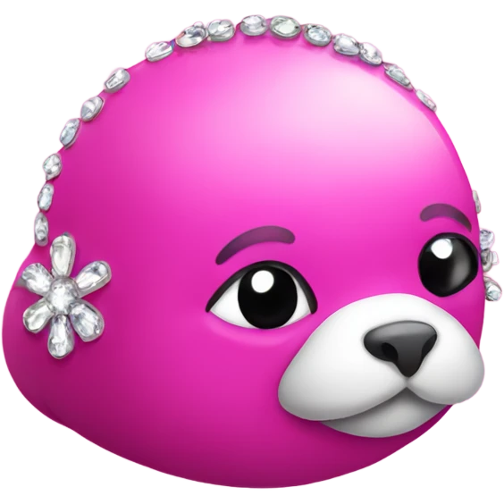 Hot pink Foca with crystals emoji