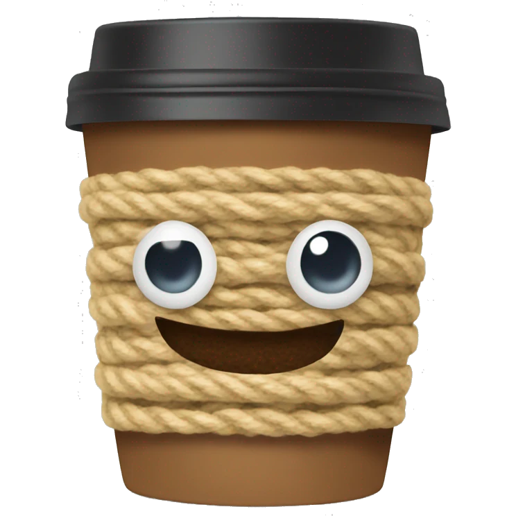 Yarn coffee cup emoji