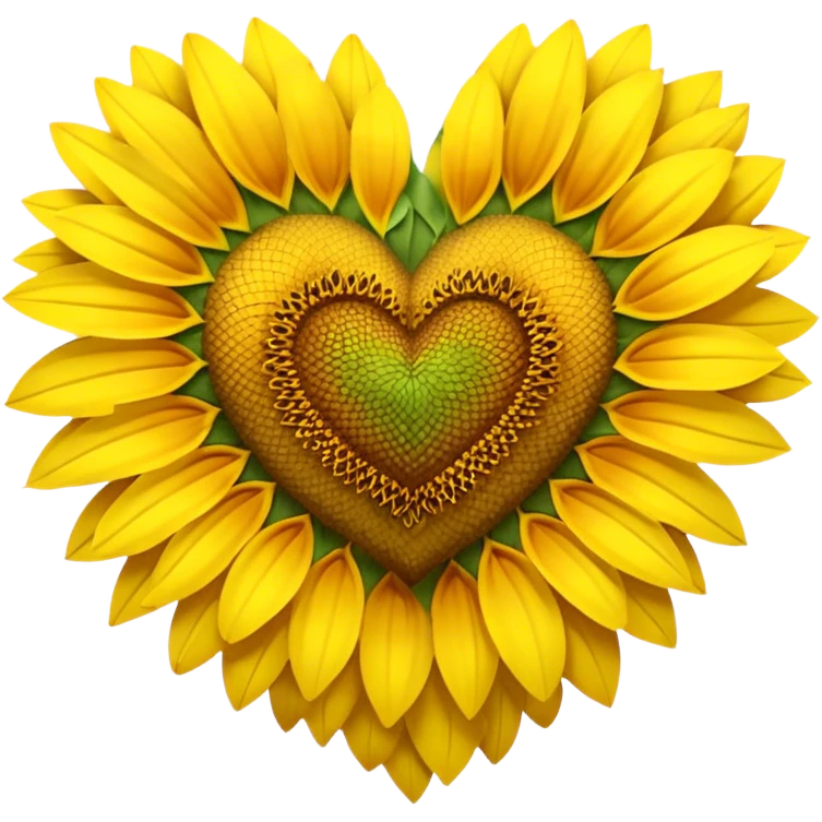Sunflower heart shaped  emoji