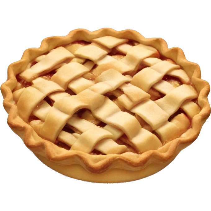 Apple pie with cream emoji