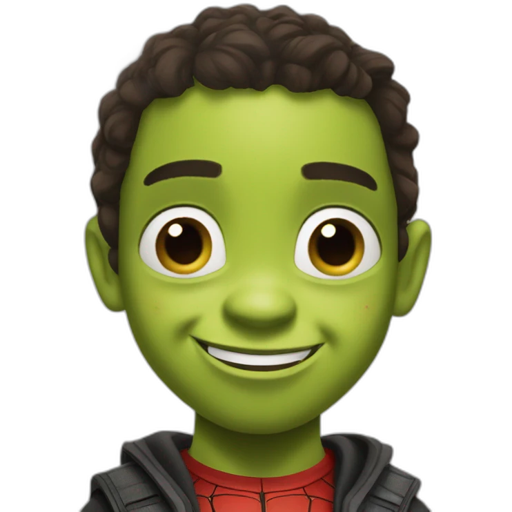 Shrek like miles morales emoji