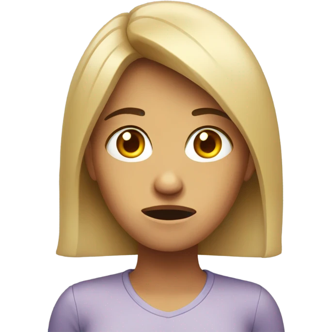 anxious looking woman emoji