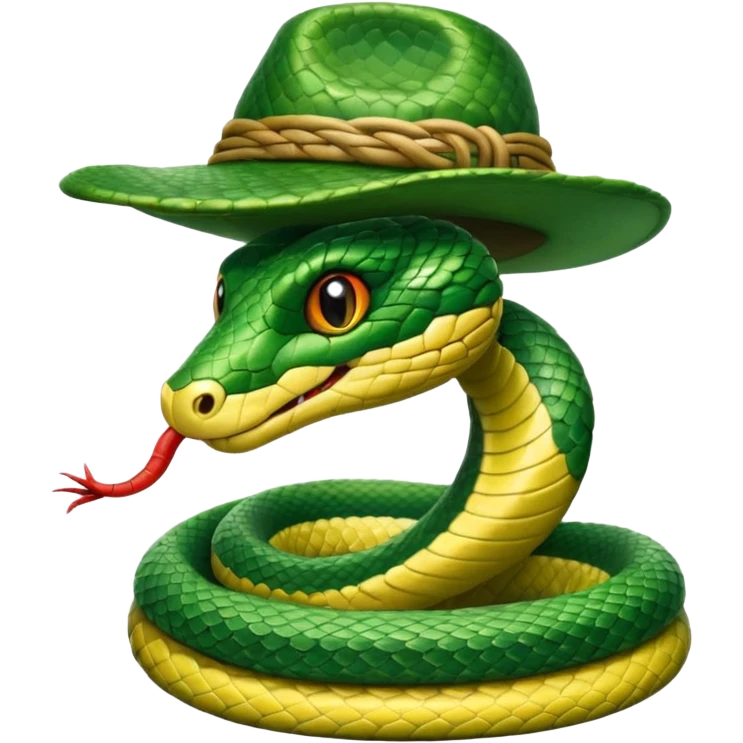 snake with hat emoji
