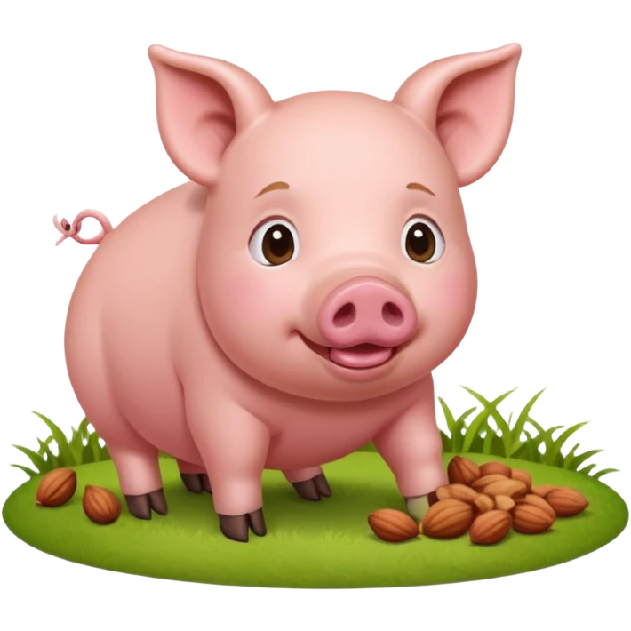 pig eating nuts emoji