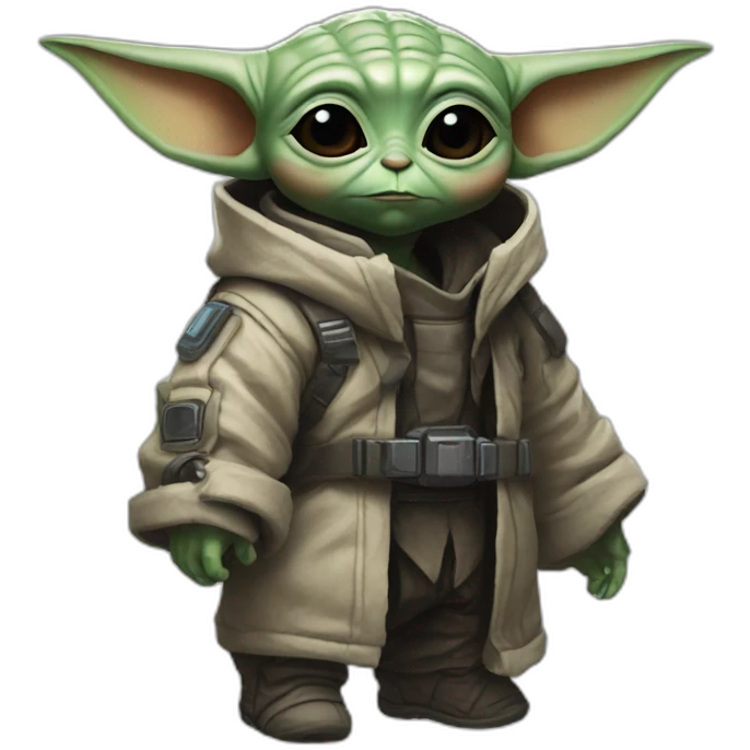 baby yoda in cyberpunk emoji