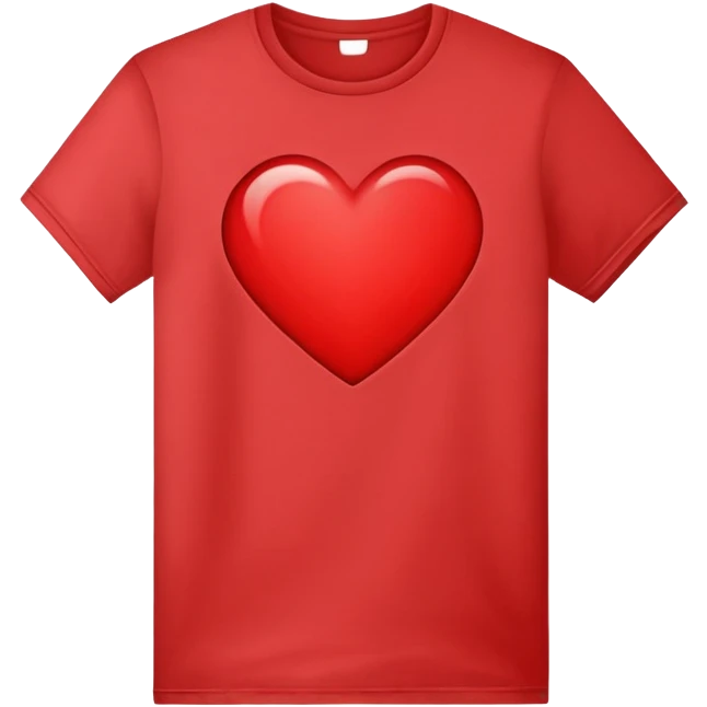 graphic tee shirt with a heart design emoji