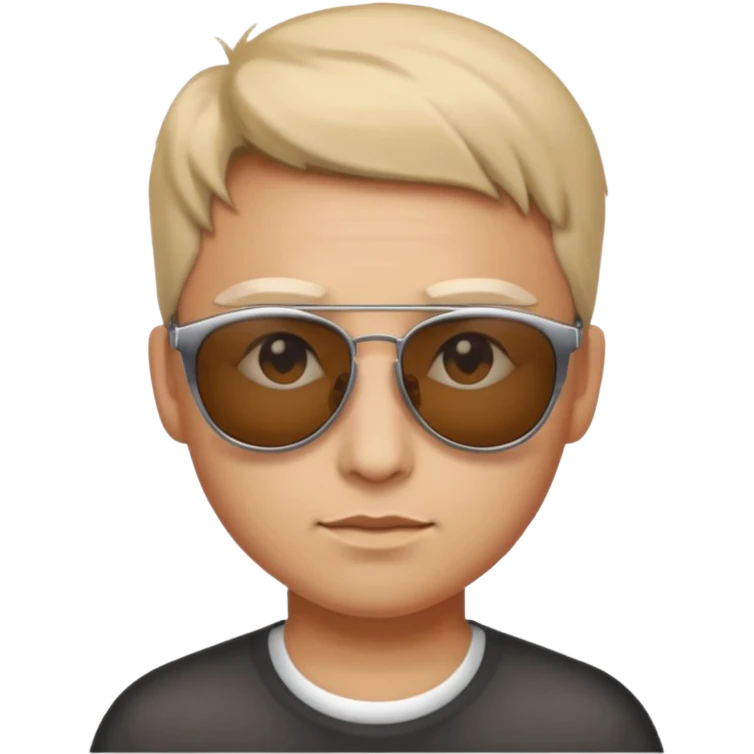 Sunglasses slightly down with eyes partially showing emoji