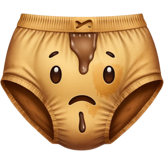 Underpants with poo stain  emoji