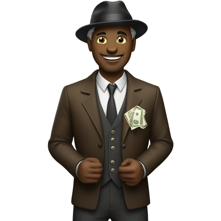 Gambler winning money emoji