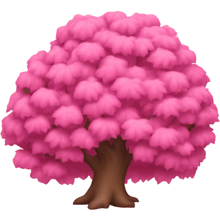 Pink tree covered with pink leaves  emoji