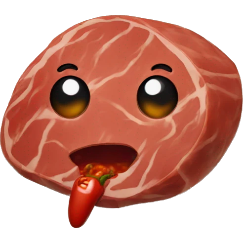 meat with chili emoji